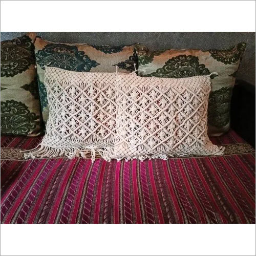 Velvets Fabric Macrame Cushion Cover