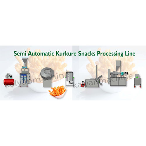 Semi-Automatic Fried Kurkure Snacks Processing Line