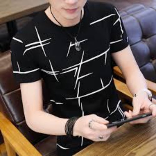 SNOW FALL T-SHIRT - Lightweight Knitted Polyester, Round Neck Half Sleeve , Moisture-Wicking, Quick-Drying, Stylish Printed Design
