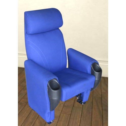 Comfort Theater Seating - Premium Blue Leather Cinema Multiplex Chair