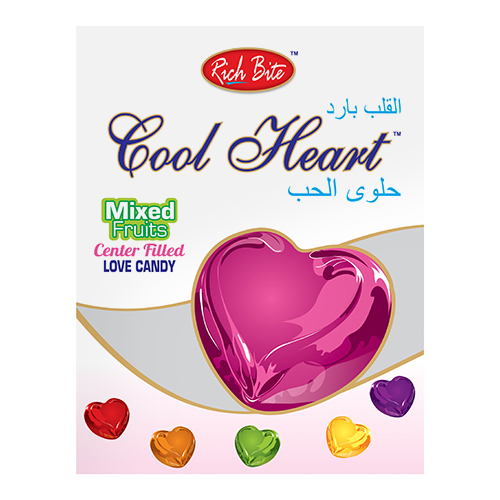 Richbite Cool Heart Center Filled Love Candy