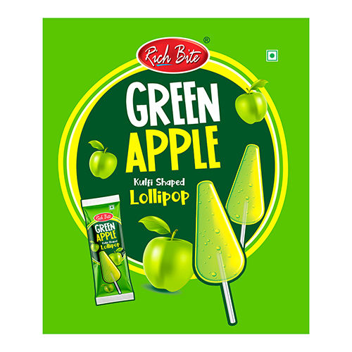 Richbite Green Apple Kulfi Shaped Lollipop