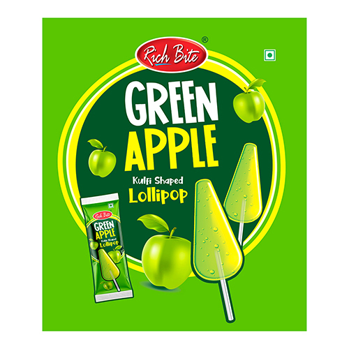 Richbite Green Apple Kulfi Shaped Lollipop