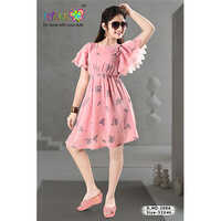 Multicolor Girls Fancy Short Dress