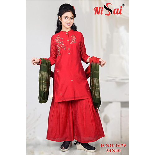 Girls Red Naira Cut Suit