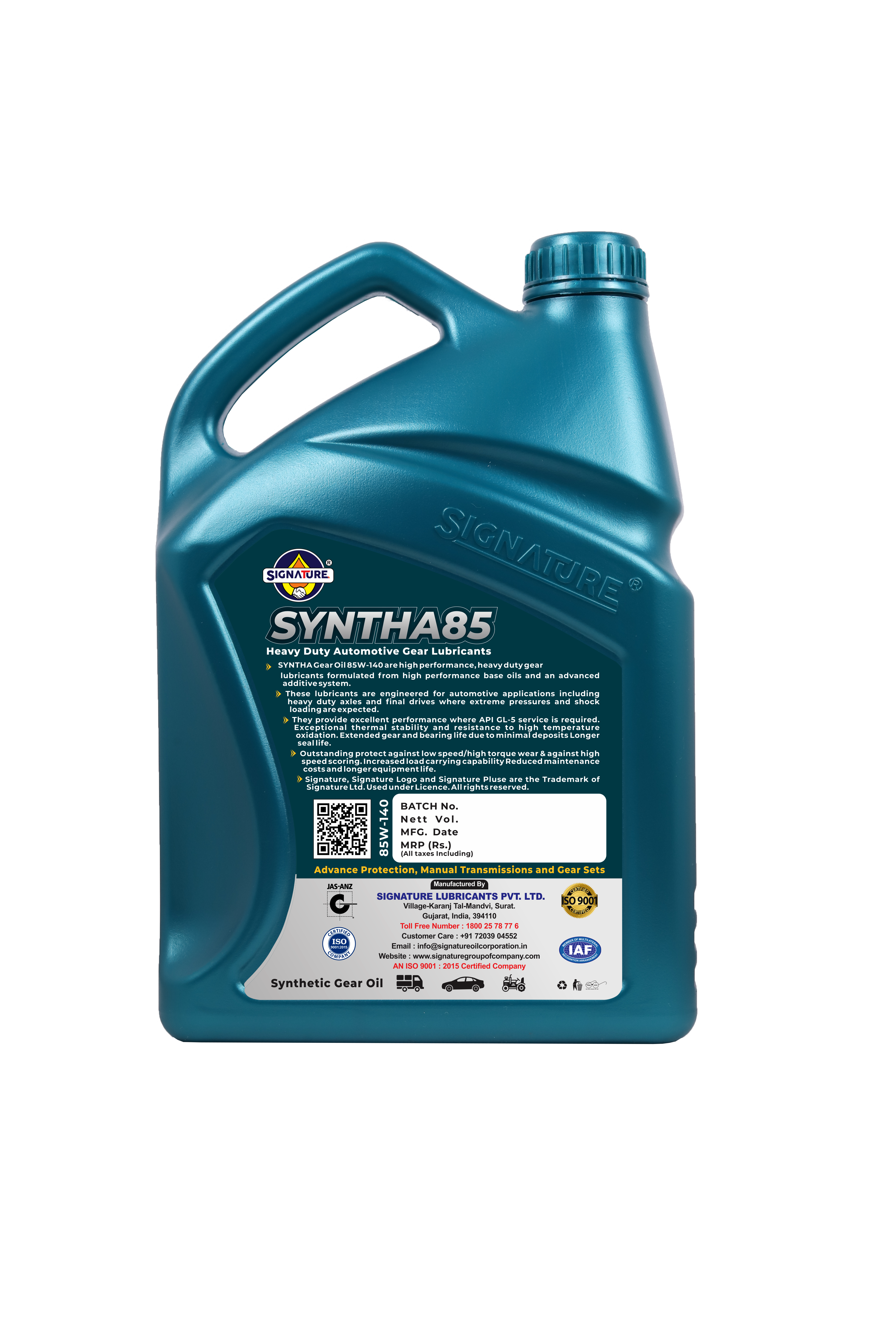 3 Ltr 85W-140 Syntha85 Heavy Duty Automotive Gear Lubricants