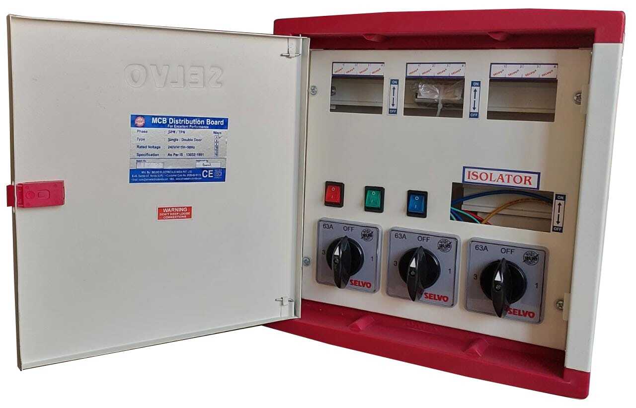 4 WAY 63A TPN ROTARY BOX