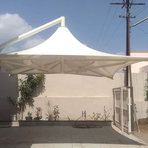 White Covered Car Parking Tensile Shed