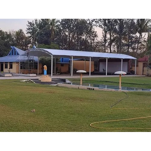 White Car Parking Tensile Shed