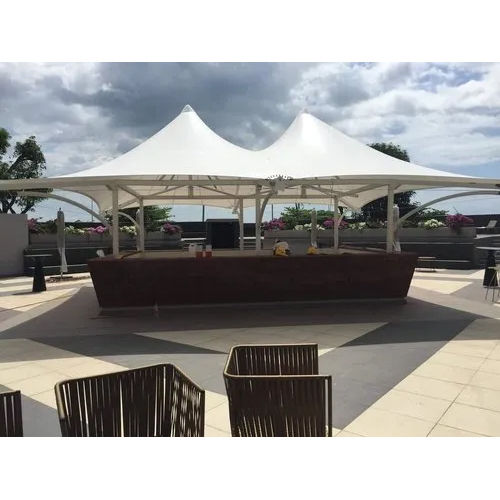 White Metal Tensile Gazebo