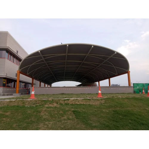 Black Walkway Covering Entrance Tensile Structure