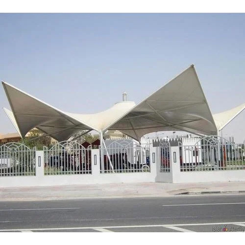 White Commercial Entrance Tensile Structure