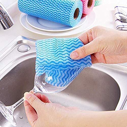 Kitchen Tissue roll Cleaning Wipes Washable and Reusable Quick Dry Dish Towels for Home and Kitchen Cleansing Super Absorbent soft  hygienic