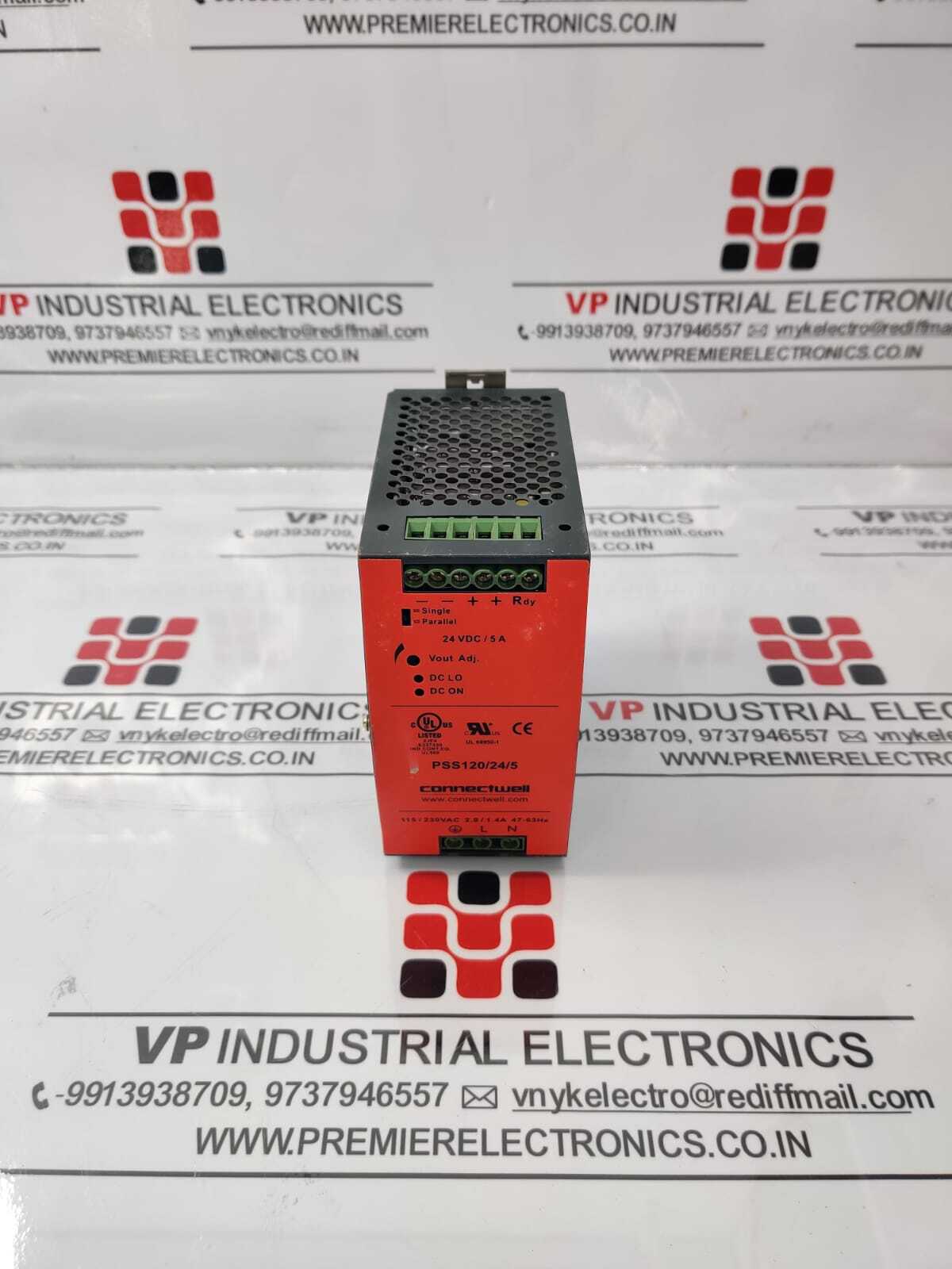 CONNECTWELL PSS120-24-A  SMPS 215V AC 24VOLT  5AMP