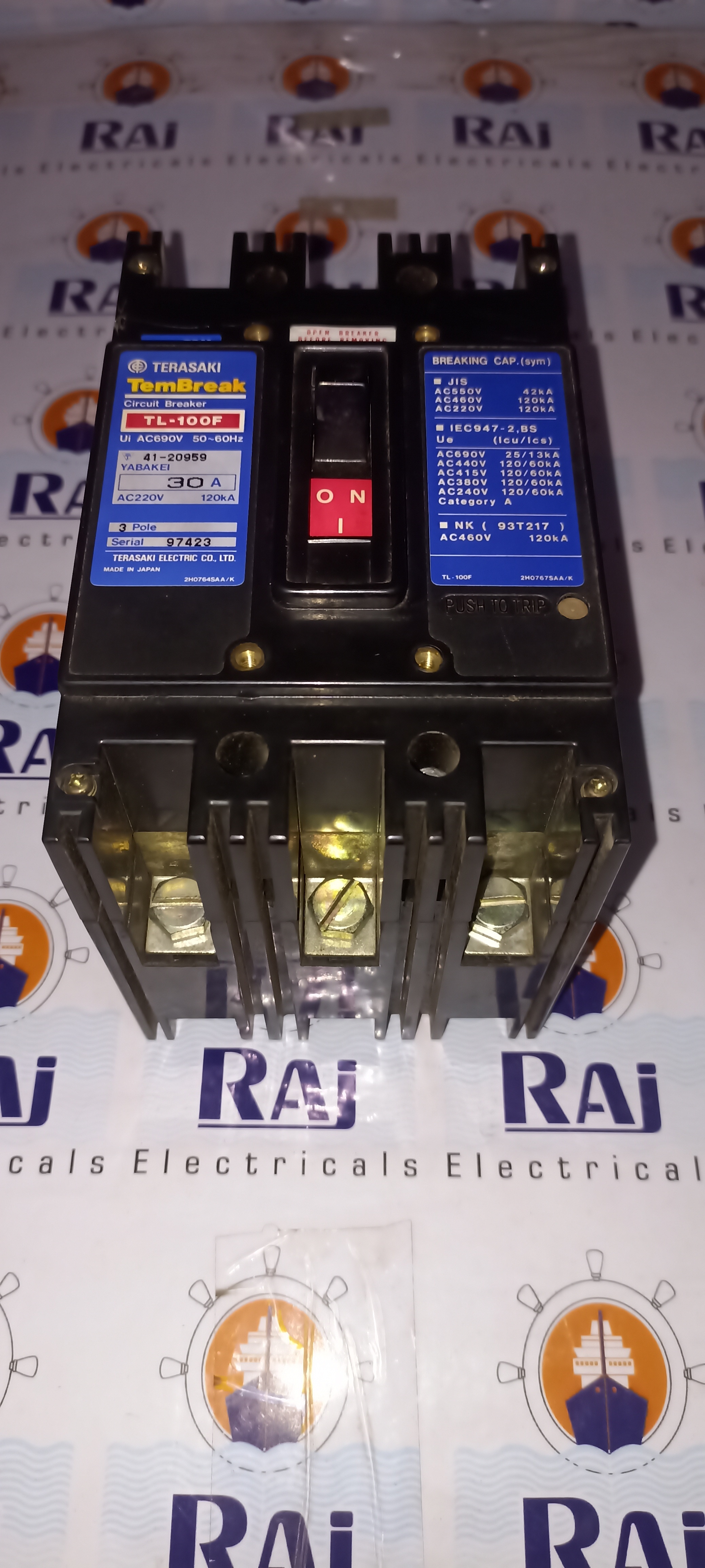 TERASAKI 30A 3P (TL-100F) MCCB