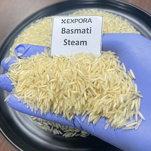 Basmati Steam Rice - Long Grain, White Color, 95% Purity, 1.5% Broken Grains | Organically Cultivated, 24 Months Shelf Life, 13% Moisture
