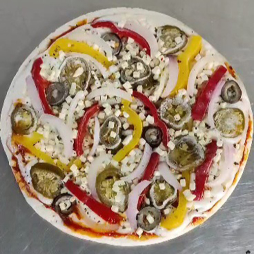 Fresh Frozen Pizza - Made with Raw Dough Rich Tomato Sauce Creamy Cheese Assorted Toppings | Convenient Frozen Food for Baking at Home