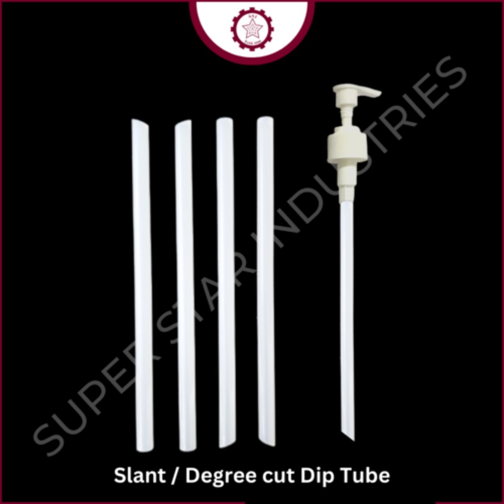 Slant / Degree Cut Dip Tube / Pipe - Color: White