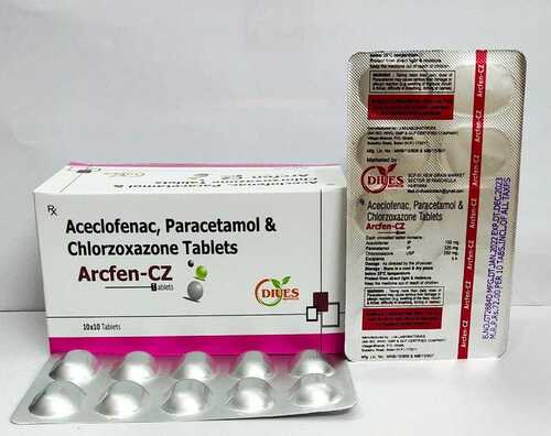 Aceclofenac 100 mg Paracetamol 325 mg Chlorzoxazone 250mg