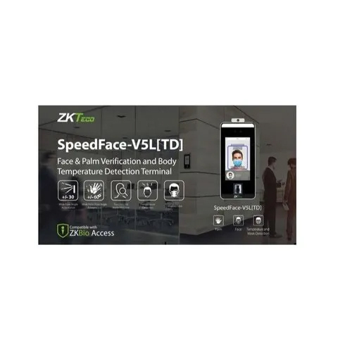 Speedface V5L (TD) Touchless Face Recognition Detection System With Body Temperature
