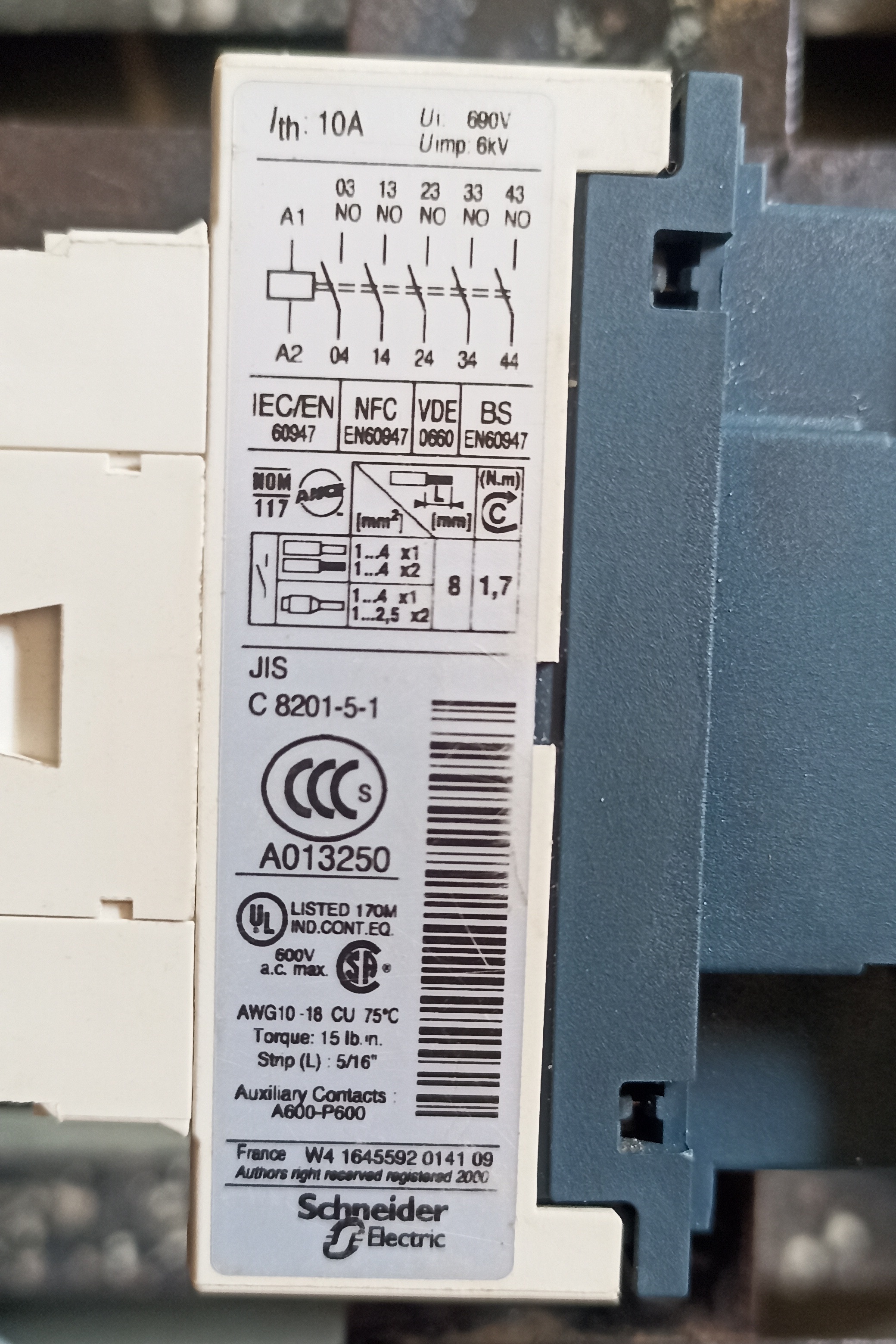 TC CA2 DN 22 CONTACTOR
