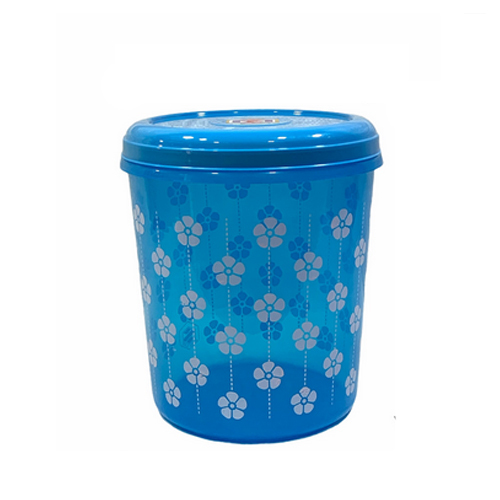 Durable Printed Coral Plastic Container - Color: Blue
