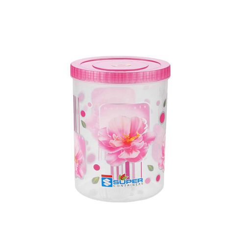 Pink 500 Ml Floral Container