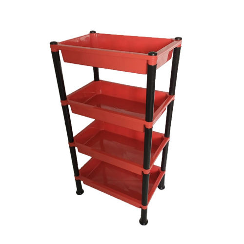 Red Solid Black Legs Rack