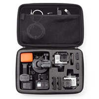 Large Size Carrying Case for Go Pro Hero - High-Grade ABS, Lightweight & Durable Design, Waterproof Seal, Protective Foam Lining, Convenient Mesh Pocket for Accessories