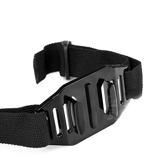 New Black Vented Adjustable Head Helmet Strap Belt
