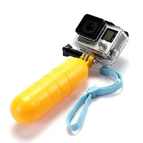 Floating Bobber Hand Grip Handle - ABS Material, Yellow Color | Includes Floatation Feature, Long Screw, Wrist Strap for Industrial Use