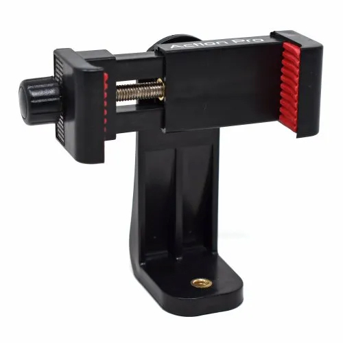 Phone Tripod Mount Adapter - ABS Material, Available in Various Sizes, Black Color | 360-Degree Rotation, Clip and Bracket Holder Type