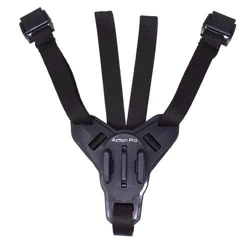 Helmet Chin Mount Motorcycle Helmet - ABS Material, Lightweight 0.20kg, Black Color | Designed for Action Pro Usage, Box Packaging
