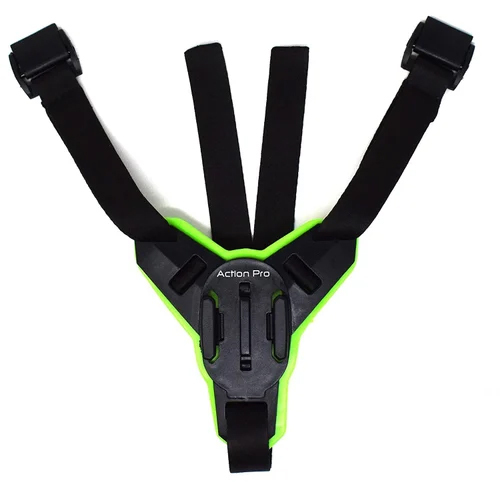 Helmet Chin Mount Motorcycle Helmet Strap Go Pro Hero - ABS Material, Lightweight 0.20 kg, Color Black | Compatible with Action Cameras