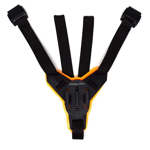 Black Helmet Chin Mount - ABS Material, 0.20 kg Weight, Black Color | Designed for Action Pro Motorcycle Use, Model Number ACPRO0447