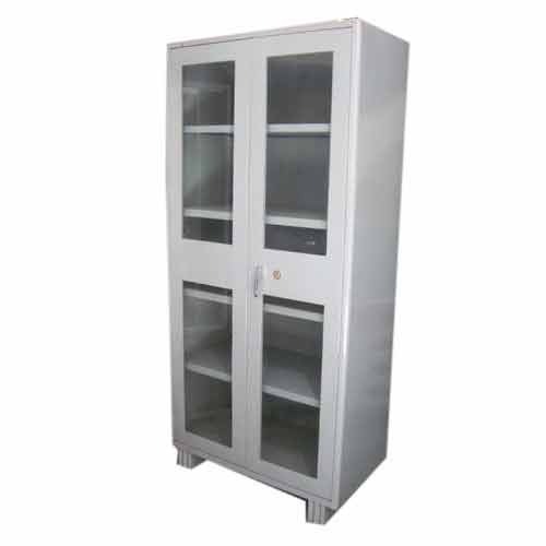 glass double door cupboard