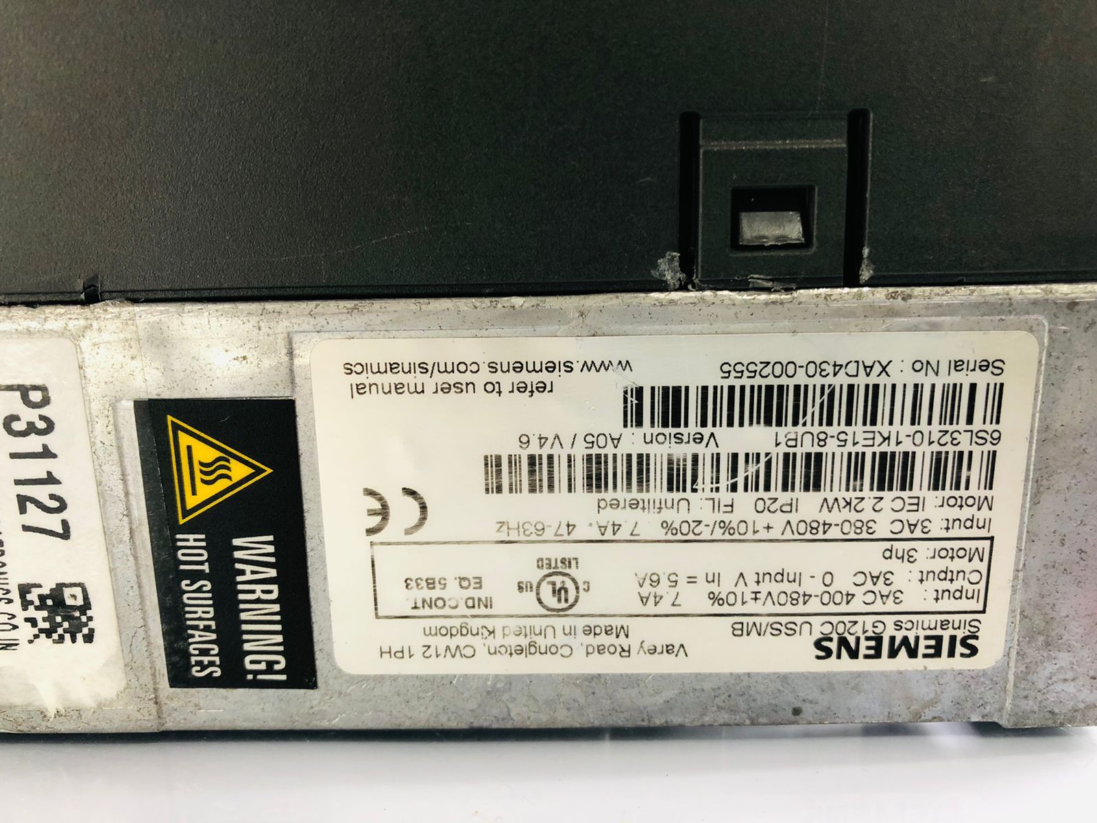 SIEMENS G120C  AC DRIVE 2.2KW 415V