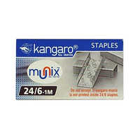 24-6-1m Kangaro Stapler Pin - Rectangular Shape, Different Sizes Available, Silver Color | Ideal For Industrial Usage, Store In Dry Place