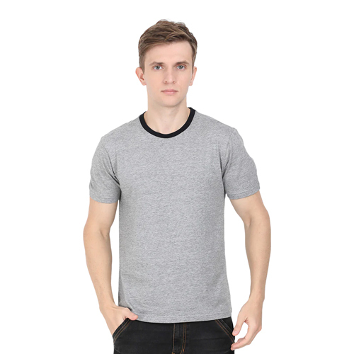Mens Black Color Round Neck T-Shirts