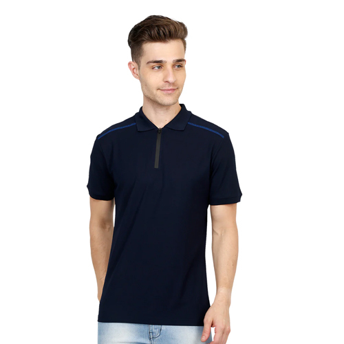 Midnight Blue Color Unisex Sporty Polo T-Shirt