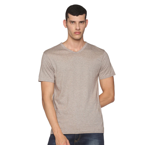 Mens Nut Brown V Neck T-shirts