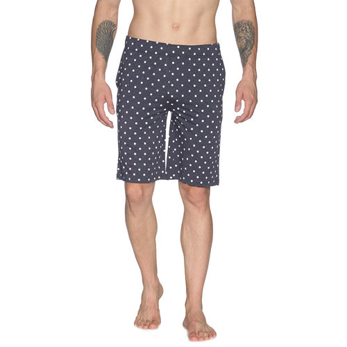 Mens Blue Melange Polka Dots Shorts