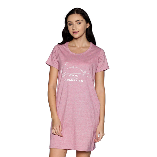Women Pink Color Tee Dress