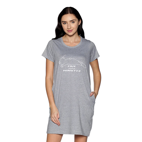 Women Navy Color Tee Dress