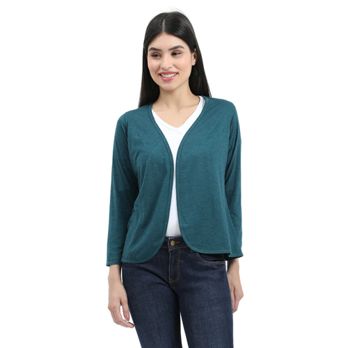 Women Teal Color Shrug