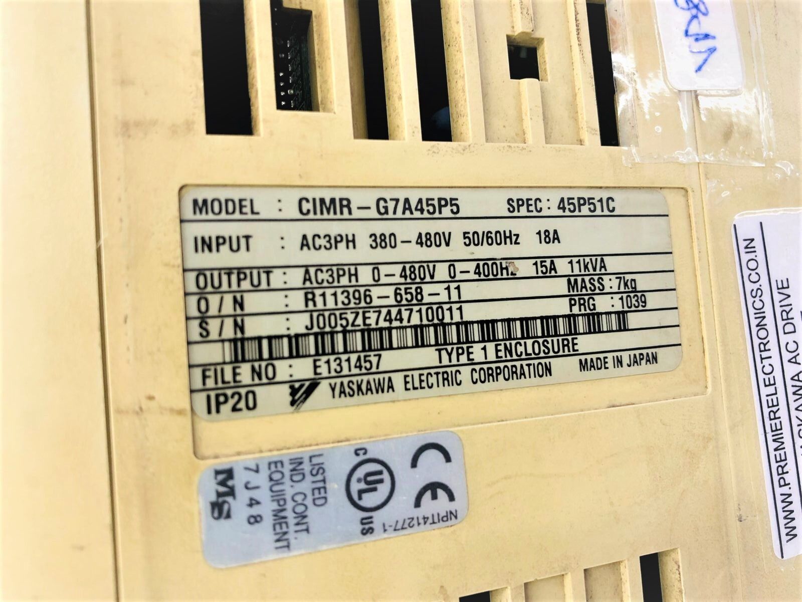 G7 YASKAWA AC DRIVE 5.5KW 415V