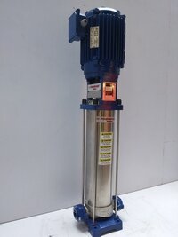 2 Hp Vertical Inline Multistage Pump - Stainless Steel, 40x40 Mm Size | 4000 Lph Flow Rate, 130 Metres Head, High Pressure, Non Self Priming