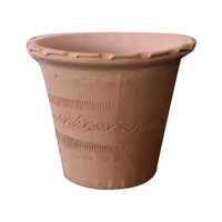 Clay Flower Pot - High-quality Clay, Polished Finish, Available In Vibrant Colors | Suitable For Commercial & Household Use