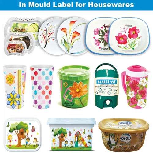 Multicolor In Mould Labels To Print Plastic Products From House Wares Industries