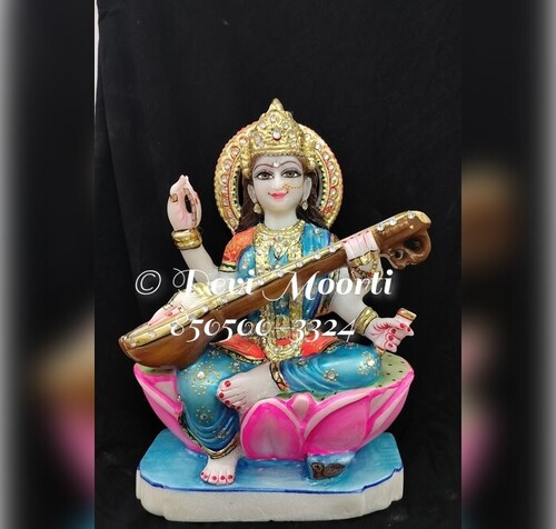 Small Marble Saraswati Idol 